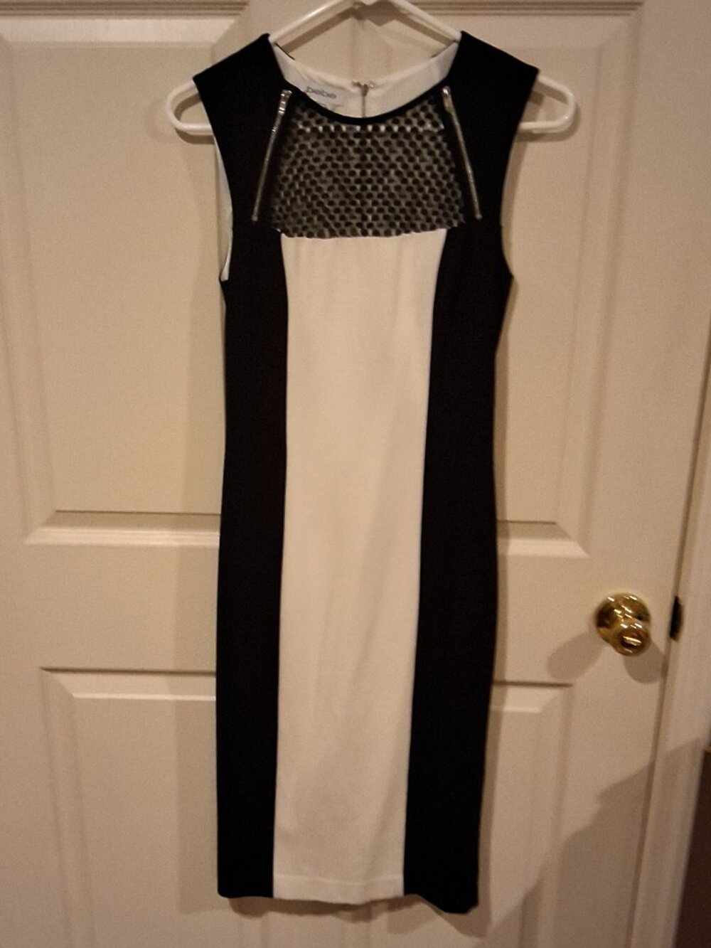 Bebe black and white dress